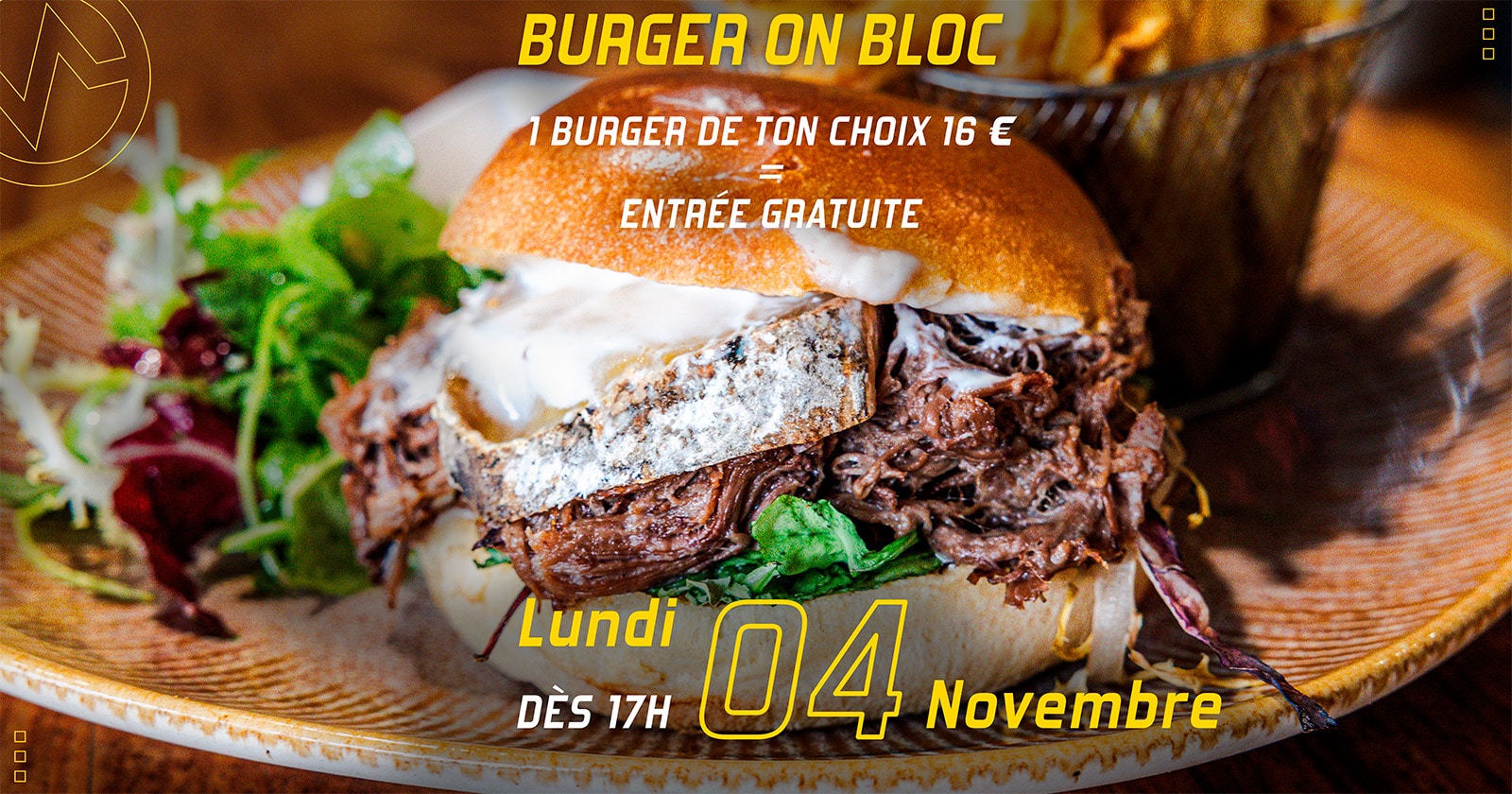 Burger on bloc